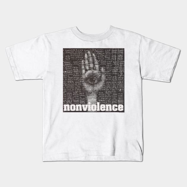 nonviolence Kids T-Shirt by psninetynine